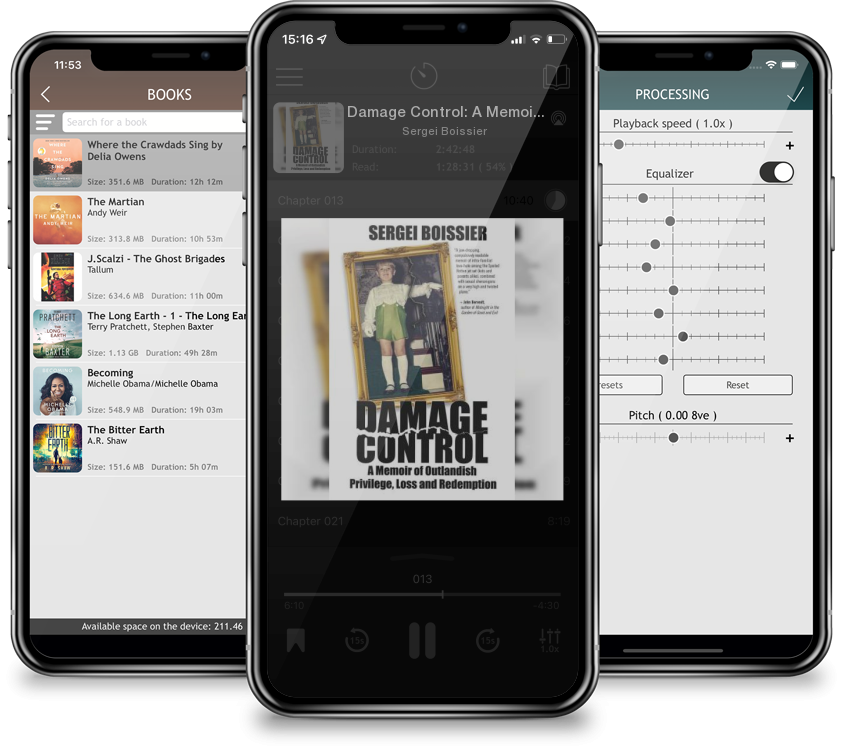 Audiobook Damage Control: A Memoir of Outlandish Privilege, Loss and Redemption by Sergei Boissier