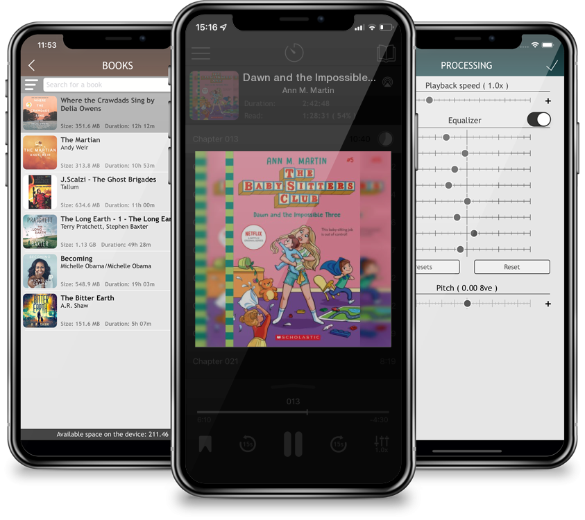 Audiobook Dawn and the Impossible Three (The Baby-Sitters Club #5) by Ann M. Martin