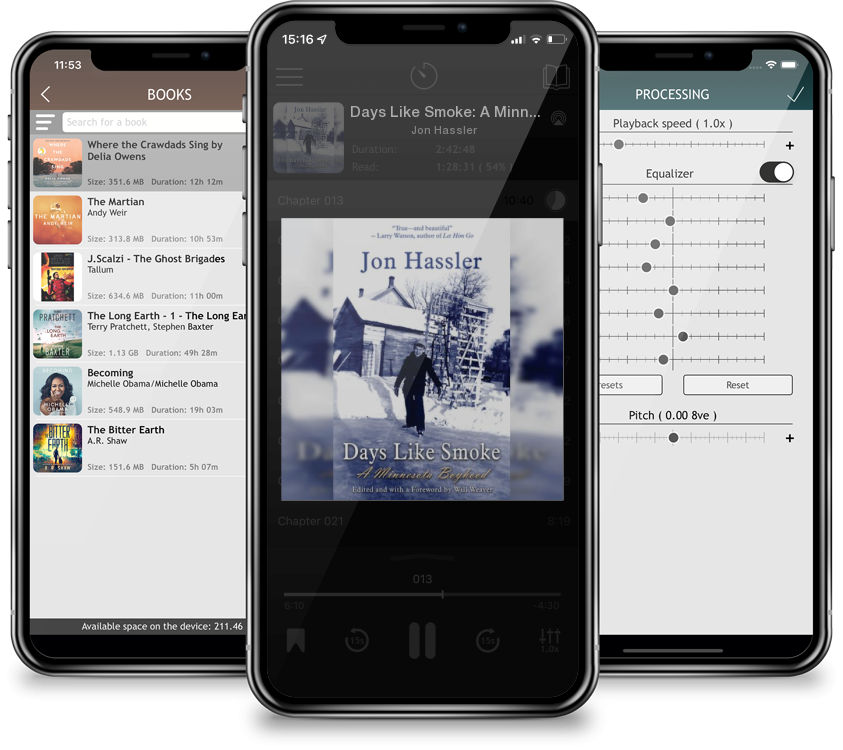 Listen Days Like Smoke: A Minnesota Boyhood by Jon Hassler in MP3 Audiobook Player for free