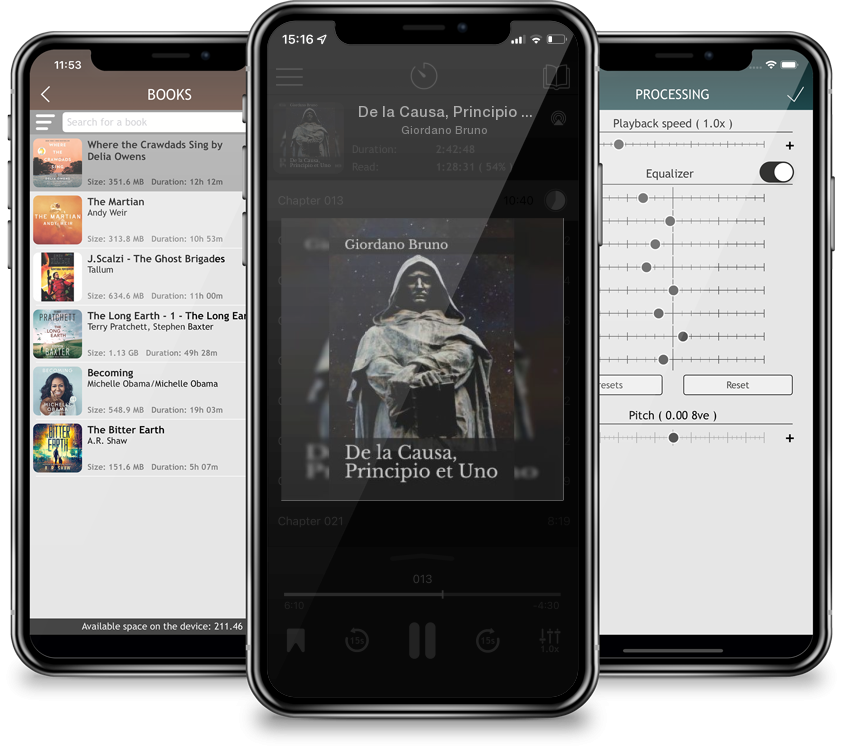 Listen De la Causa, Principio et Uno by Giordano Bruno in MP3 Audiobook Player for free