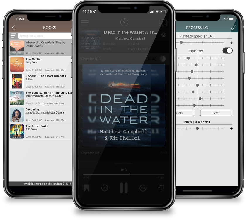 Audiobook Dead in the Water: A True Story of Hijacking, Murder, and a Global Maritime Conspiracy by Matthew Campbell