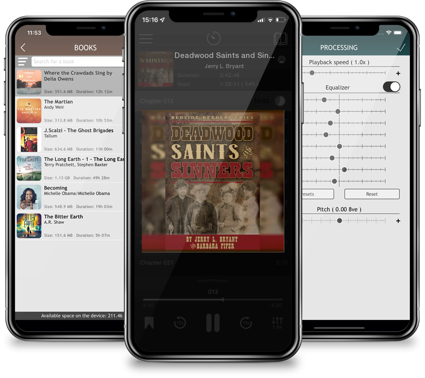 Listen Deadwood Saints and Sinners by Jerry L. Bryant in MP3 Audiobook Player for free