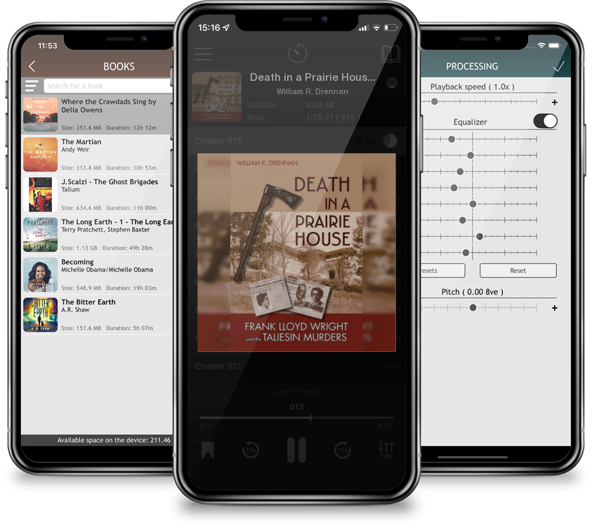 Audiobook Death in a Prairie House: Frank Lloyd Wright and the Taliesin Murders by William R. Drennan