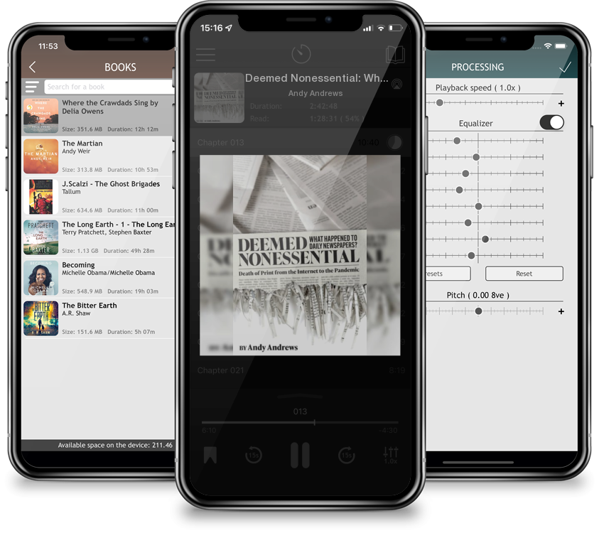 Audiobook Deemed Nonessential: What Happened to Daily Newspapers? Death of Print from the Internet to the Pandemic by Andy Andrews