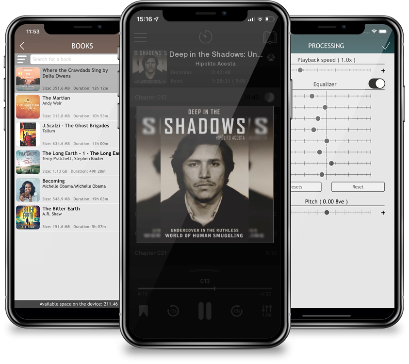 Audiobook Deep in the Shadows: Undercover in the Ruthless World of Human Smuggling by Hipolito Acosta