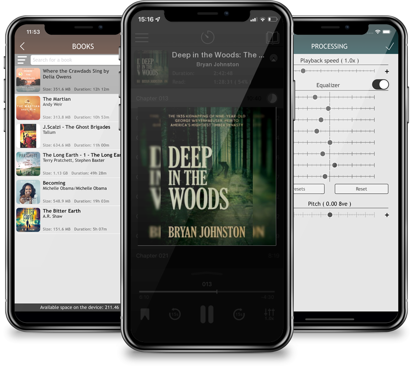 Audiobook Deep in the Woods: The 1935 Kidnapping of Nine-Year-Old George Weyerhaeuser, Heir to America\'s Mightiest Timber Dynasty by Bryan Johnston
