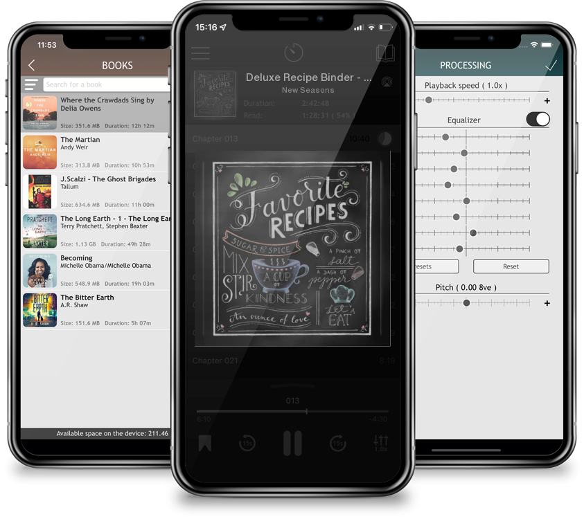 Audiobook Deluxe Recipe Binder - Favorite Recipes (Chalkboard) (Ringbound) by New Seasons