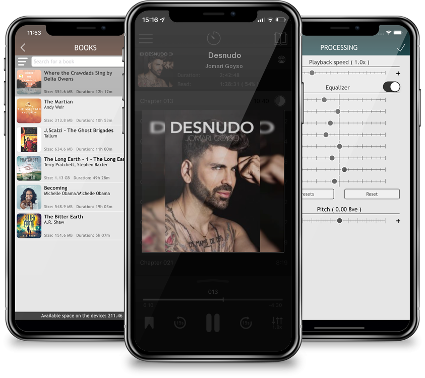 Listen Desnudo by Jomari Goyso in MP3 Audiobook Player for free