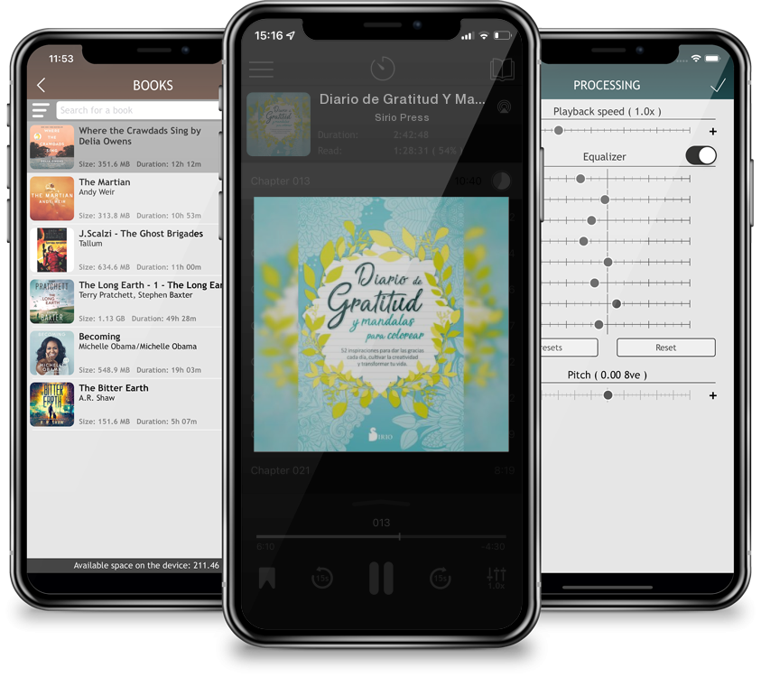Audiobook Diario de Gratitud Y Mandalas Para Colorear by Sirio Press