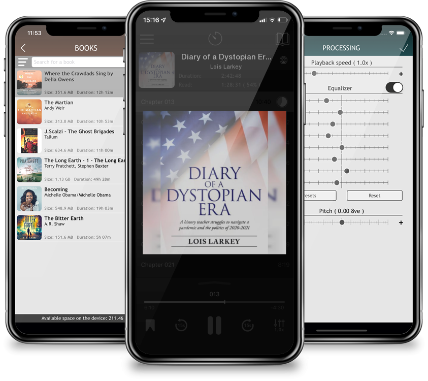 Audiobook Diary of a Dystopian Era: A History Teacher Struggles to Navigate a Pandemic and the Politics of 2020-2021 by Lois Larkey