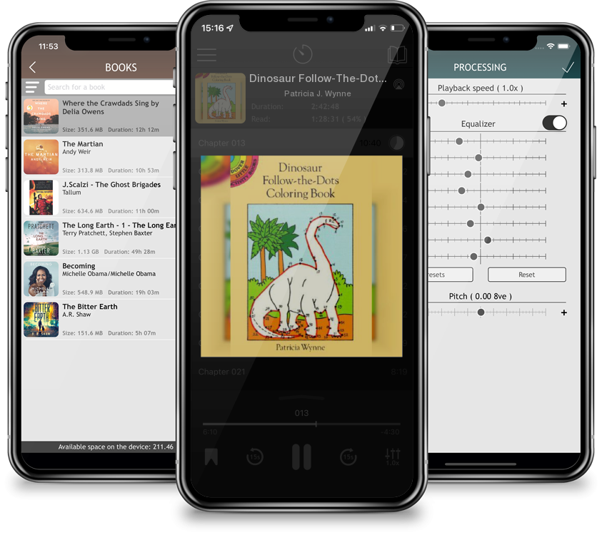 Audiobook Dinosaur Follow-The-Dots Coloring Book (Dover Little Activity Books) by Patricia J. Wynne