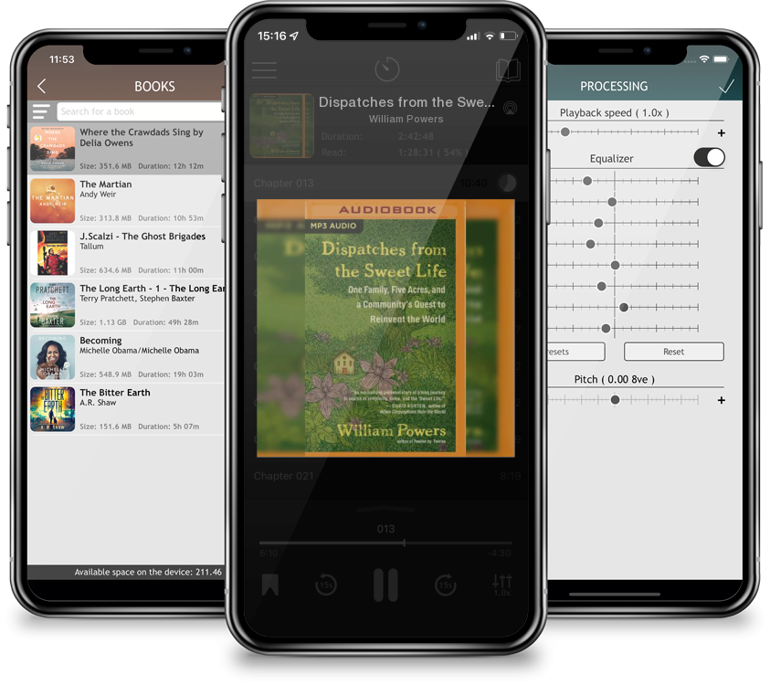 Audiobook Dispatches from the Sweet Life: One Family, Five Acres, and a Community\'s Quest to Reinvent the World (MP3 CD) by William Powers