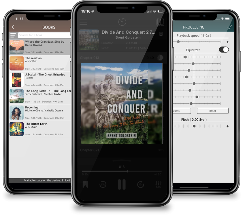 Audiobook Divide And Conquer: 2,731 Miles Out Living It on Two Wheels by Brent Goldstein