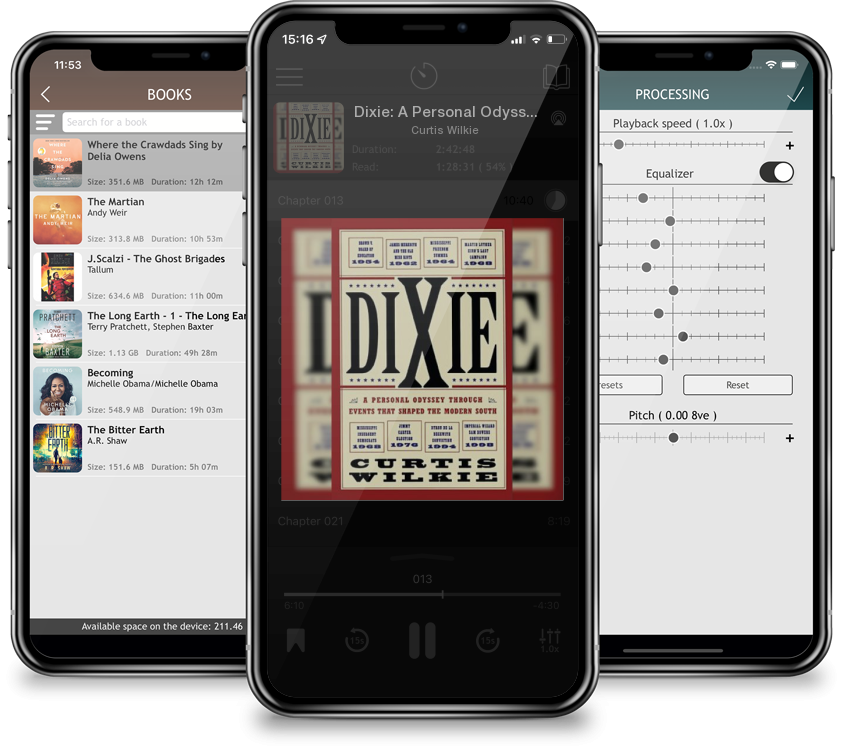 Listen Dixie: A Personal Odyssey Through Events That Shaped the Modern South by Curtis Wilkie in MP3 Audiobook Player for free