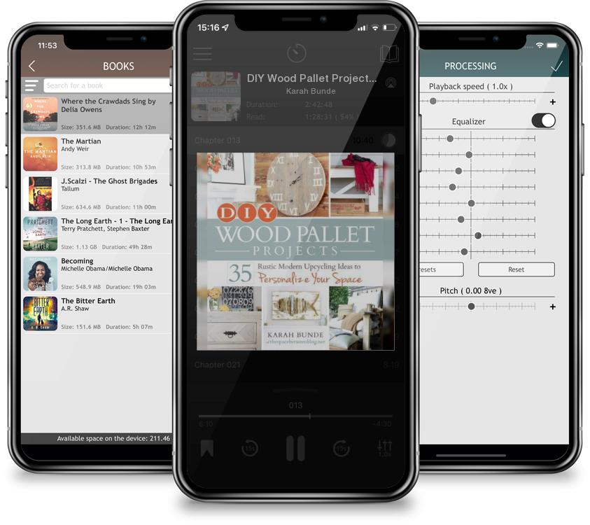 Audiobook DIY Wood Pallet Projects: 35 Rustic Modern Upcycling Ideas to Personalize Your Space by Karah Bunde