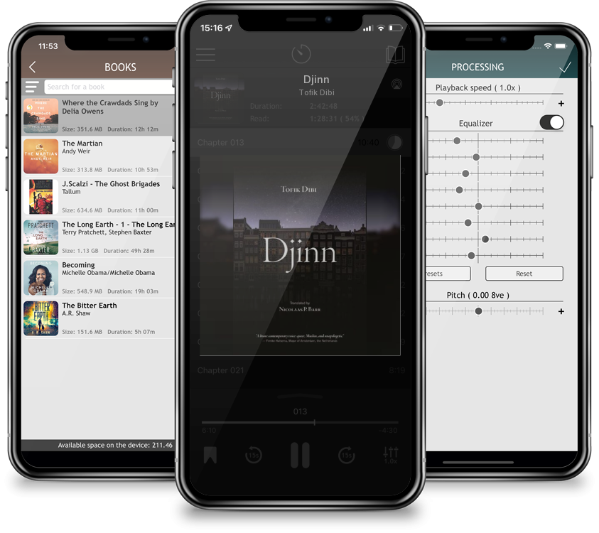 Listen Djinn by Tofik Dibi in MP3 Audiobook Player for free