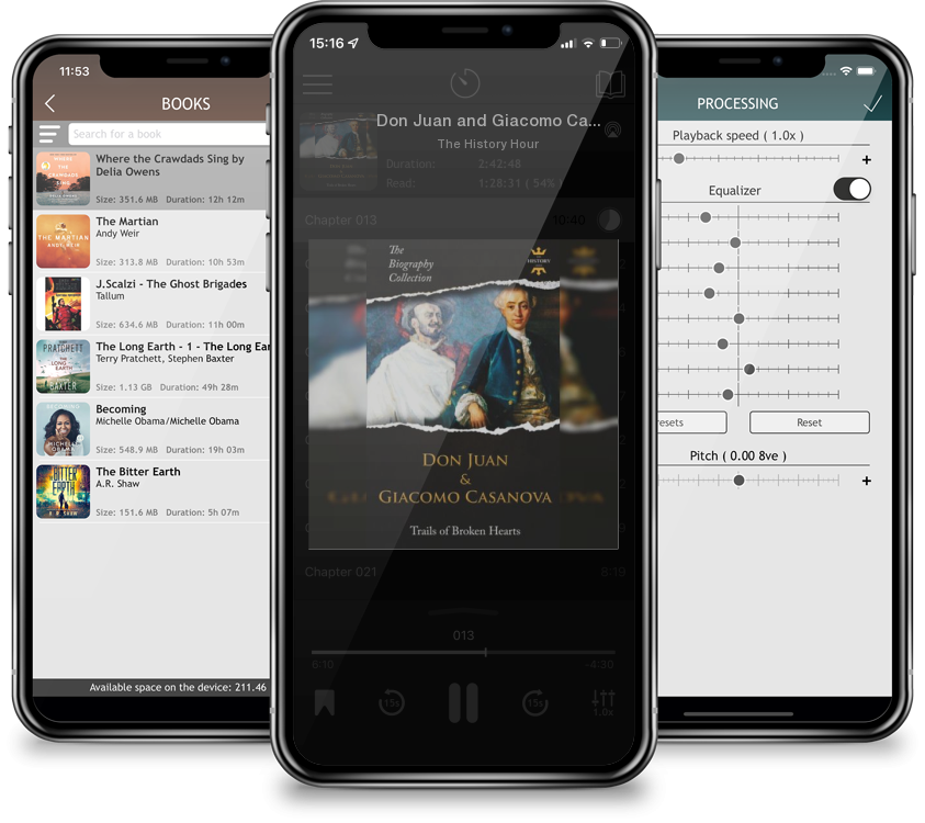 Audiobook Don Juan and Giacomo Casanova: Trails of Broken Hearts. The Biography Collection. by The History Hour