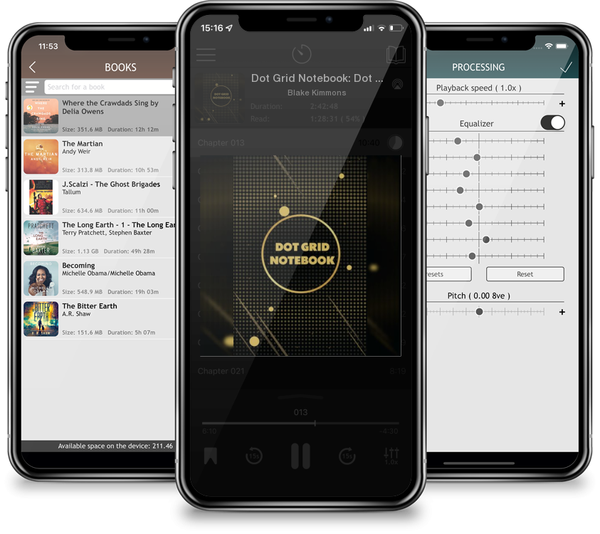 Audiobook Dot Grid Notebook: Dot Grid Journal Dot Journal Dotted Notebook Dot Paper Notebook Minimal Notebook Dot Grid Sketchbook by Blake Kimmons