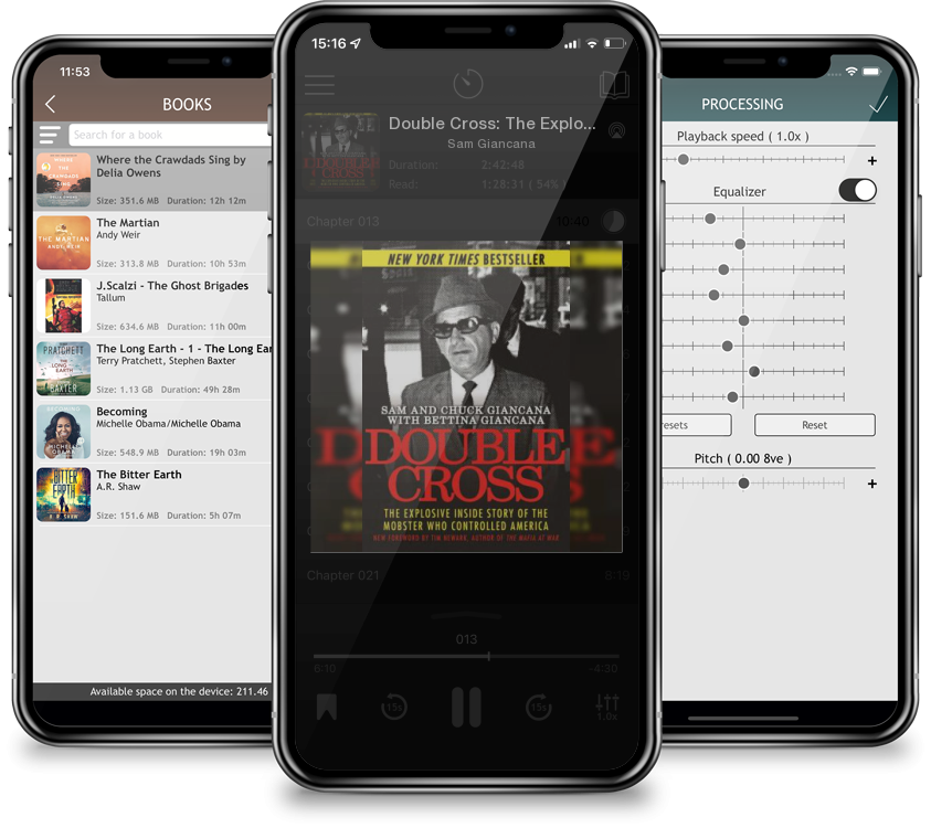 Audiobook Double Cross: The Explosive Inside Story of the Mobster Who Controlled America by Sam Giancana