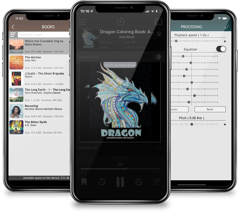 Audiobook Dragon Coloring Book: Adult Coloring Books by Red Skull