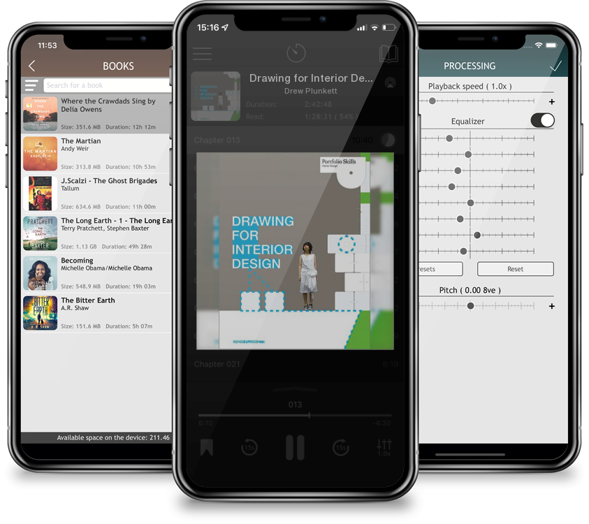Audiobook Drawing for Interior Design by Drew Plunkett