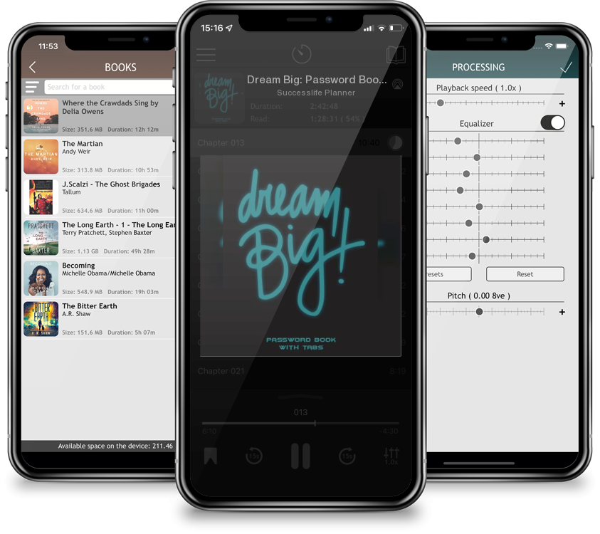 Audiobook Dream Big: Password Book With Tabs: The Personal Internet Address & Password Log Book with Tabs Alphabetized, Large Print Passwor (Large Print / Paperback) by Successlife Planner