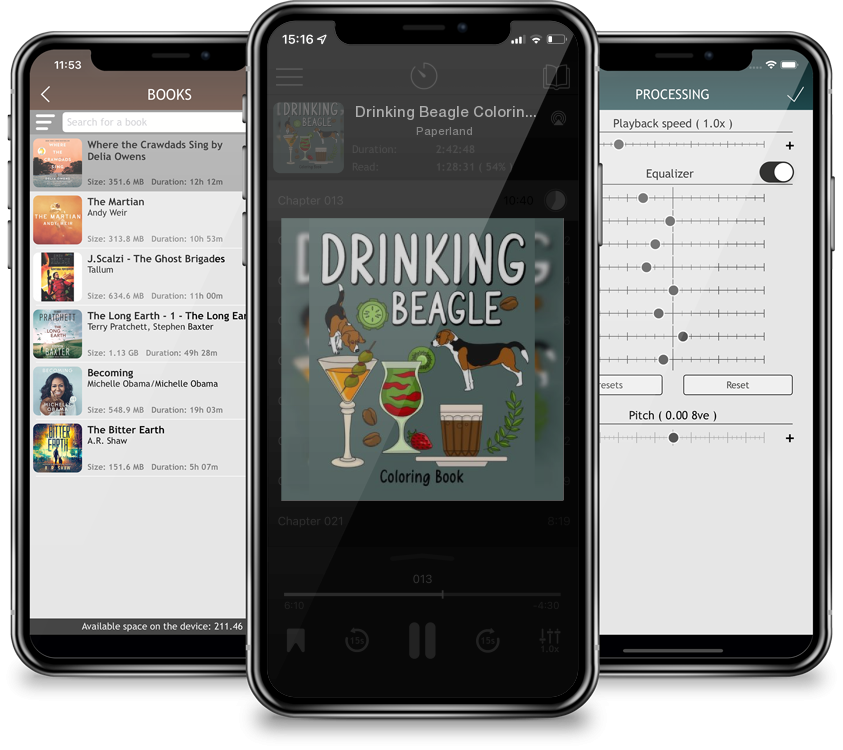 Audiobook Drinking Beagle Coloring Book by Paperland