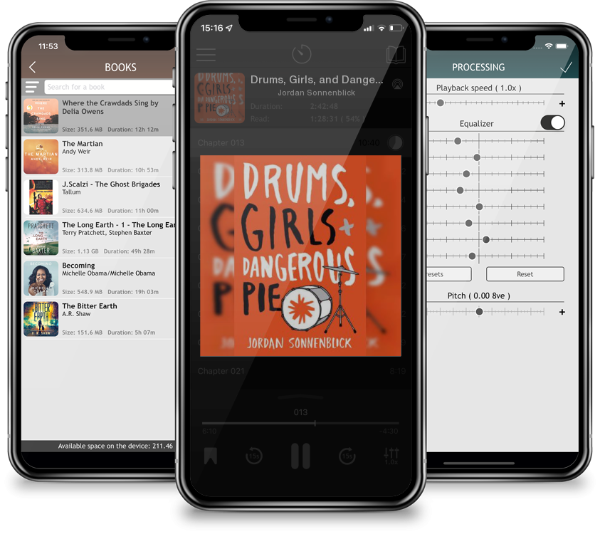 Audiobook Drums, Girls, and Dangerous Pie by Jordan Sonnenblick
