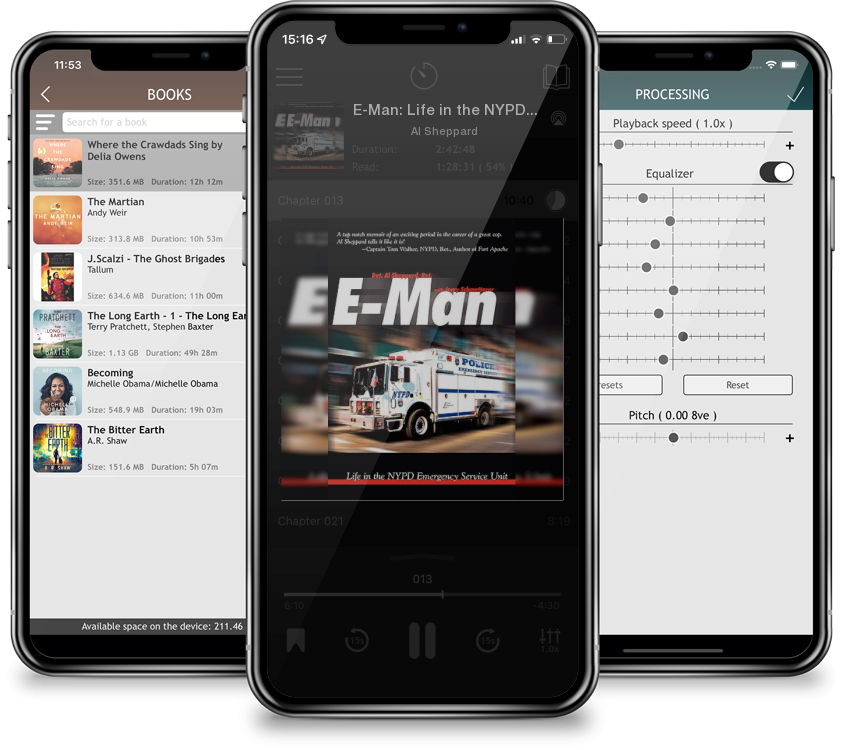 Listen E-Man: Life in the NYPD Emergency Service Unit by Al Sheppard in MP3 Audiobook Player for free