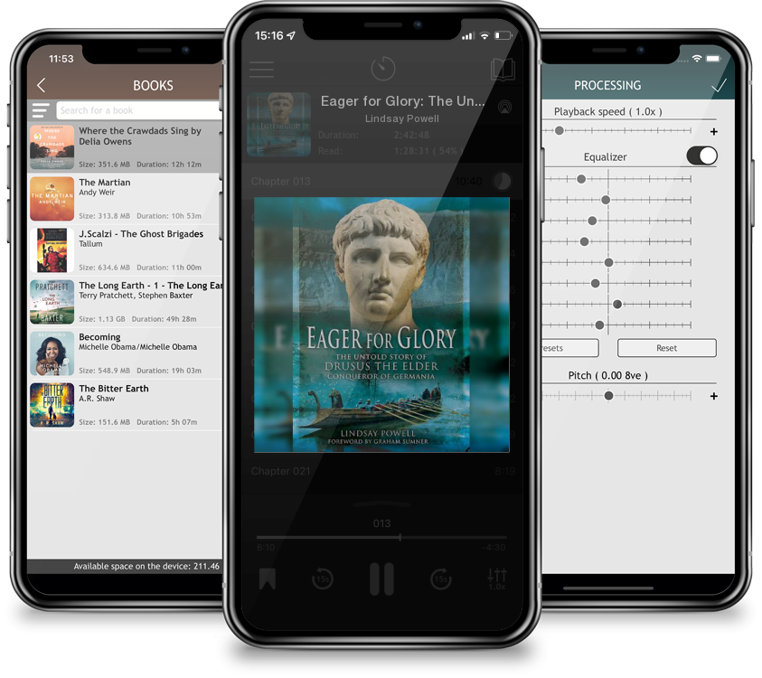 Audiobook Eager for Glory: The Untold Story of Drusus the Elder, Conqueror of Germania by Lindsay Powell