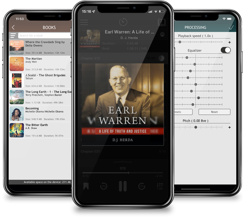 Audiobook Earl Warren: A Life of Truth and Justice by D. J. Herda