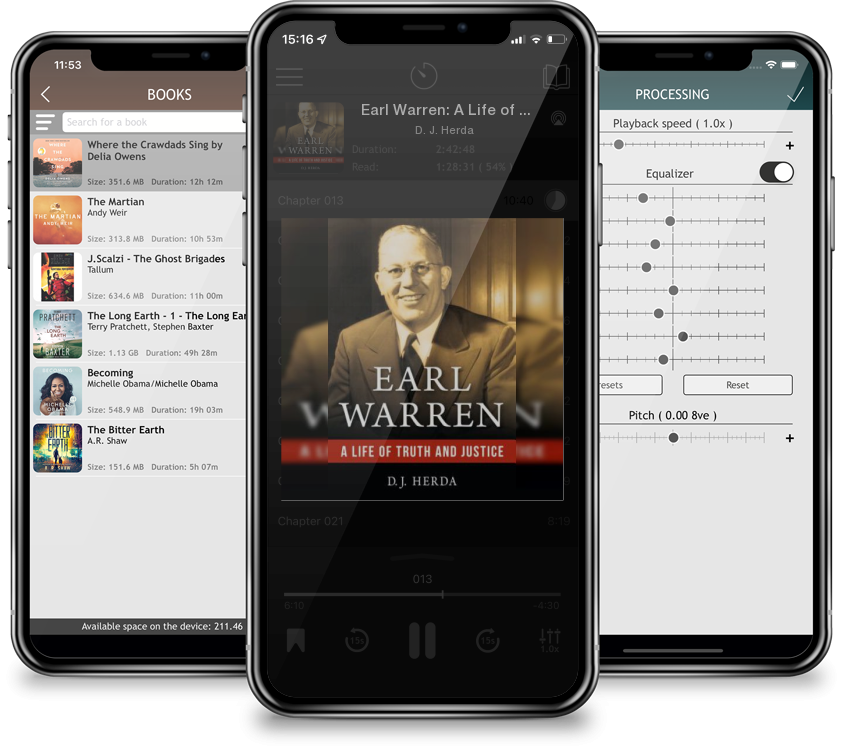 Listen Earl Warren: A Life of Truth and Justice by D. J. Herda in MP3 Audiobook Player for free