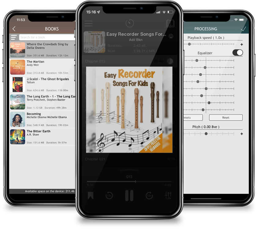 Audiobook Easy Recorder Songs For Kids - Simple Pieces For Beginners: Simple Recorder Sheet Music for kids by Adil Bkn