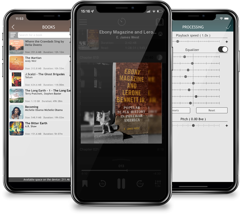 Audiobook Ebony Magazine and Lerone Bennett Jr.: Popular Black History in Postwar America by E. James West