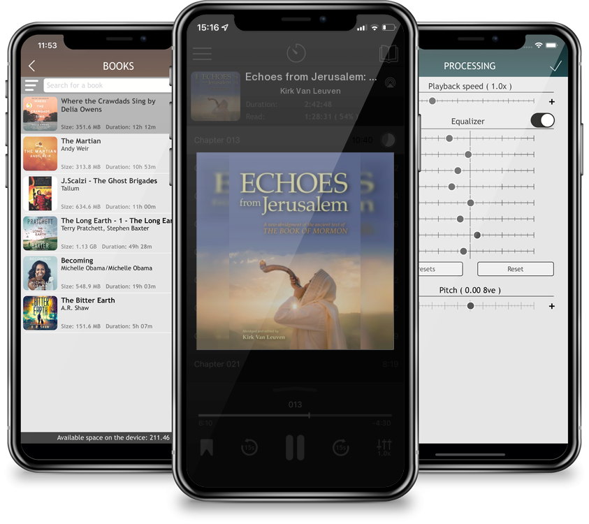 Listen Echoes from Jerusalem: A new abridgment of the ancient text of The Book of Mormon by Kirk Van Leuven in MP3 Audiobook Player for free