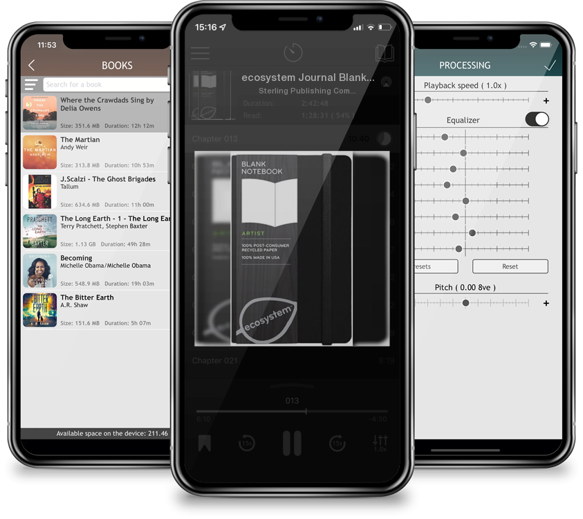 Audiobook ecosystem Journal Blank: Small Onyx Flexicover by Sterling Publishing Company