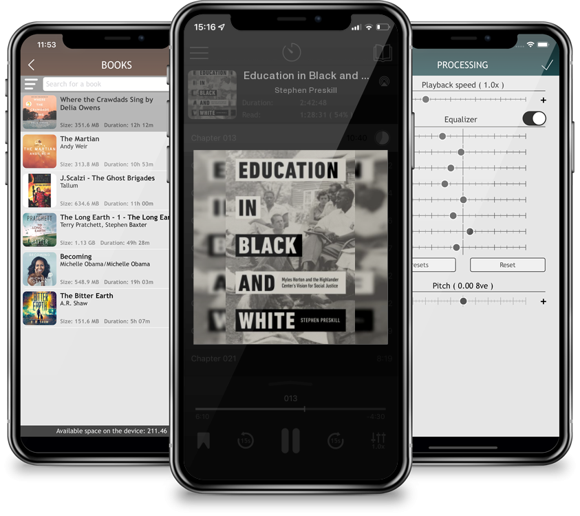 Audiobook Education in Black and White: Myles Horton and the Highlander Center\'s Vision for Social Justice by Stephen Preskill