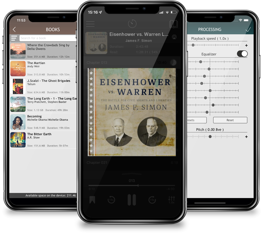 Audiobook Eisenhower vs. Warren Lib/E: The Battle for Civil Rights and Liberties (Compact Disc) by James F. Simon