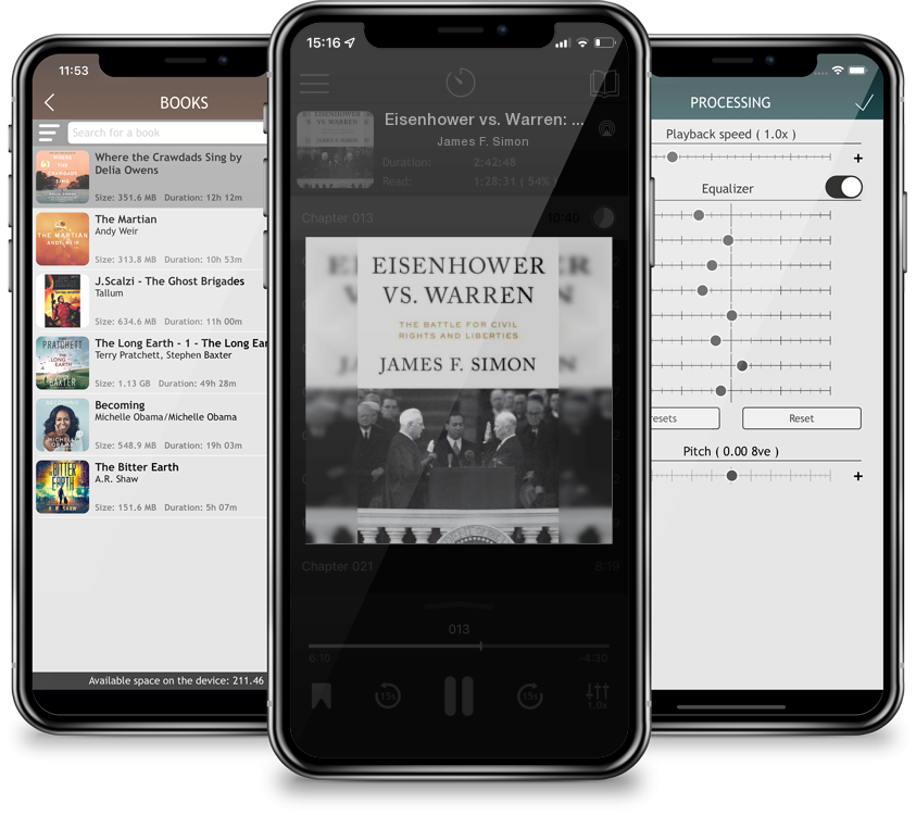 Audiobook Eisenhower vs. Warren: The Battle for Civil Rights and Liberties by James F. Simon