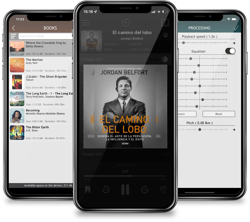 Listen El camino del lobo by Jordan Belfort in MP3 Audiobook Player for free