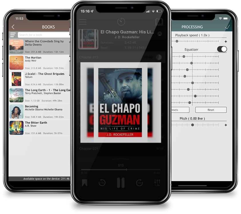 Listen El Chapo Guzman: His Life of Crime by J. D. Rockefeller in MP3 Audiobook Player for free
