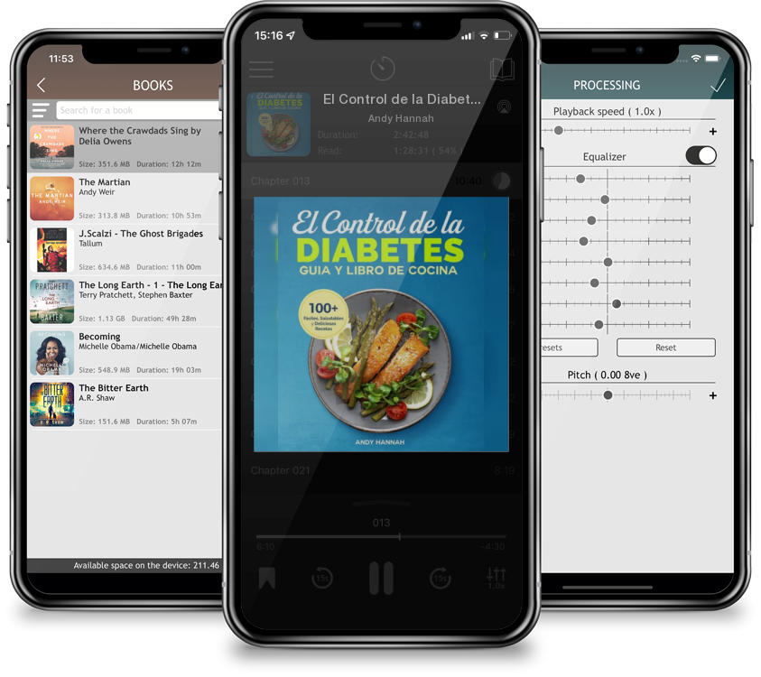 Audiobook El Control de la Diabetes Guía y Libro de Cocina: Fáciles, Saludables y Deliciosas Recetas Para Diabéticos. by Andy Hannah