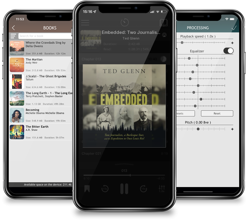 Audiobook Embedded: Two Journalists, a Burlesque Star, and the Expedition to Oust Louis Riel by Ted Glenn