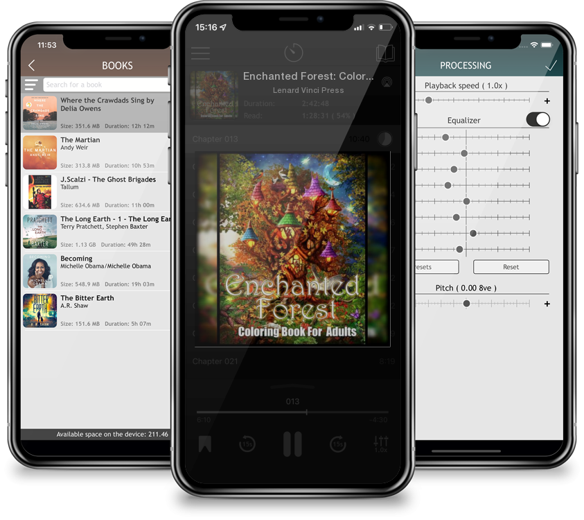 Audiobook Enchanted Forest: Coloring Book for Stress Relief and Relaxation(Adult Coloring Book) by Lenard Vinci Press