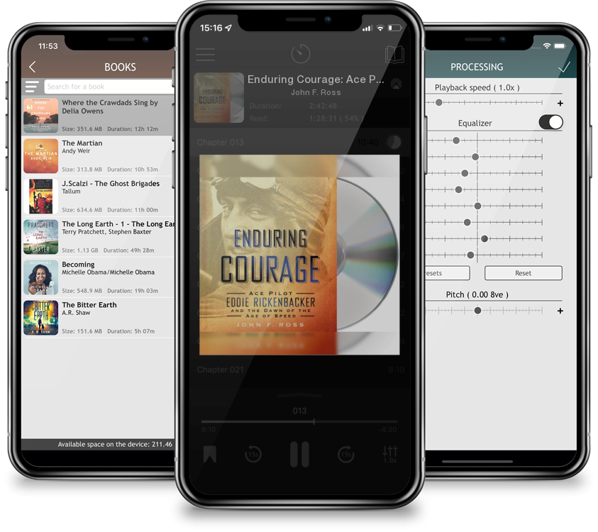 Audiobook Enduring Courage: Ace Pilot Eddie Rickenbacker and the Dawn of the Age of Speed (CD-Audio) by John F. Ross