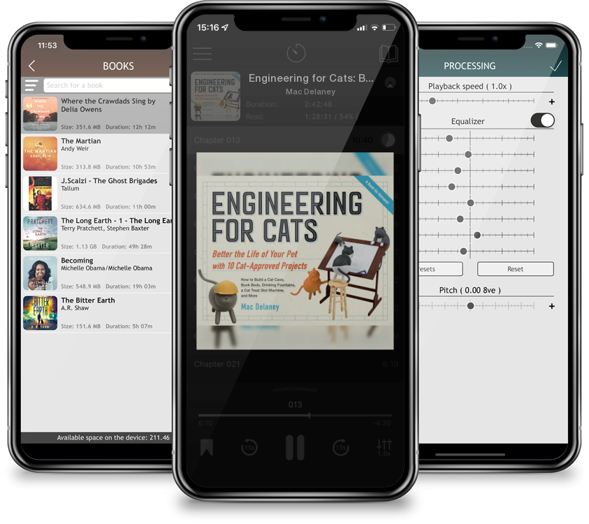 Audiobook Engineering for Cats: Better the Life of Your Pet with10 Cat-Approved Projects by Mac Delaney