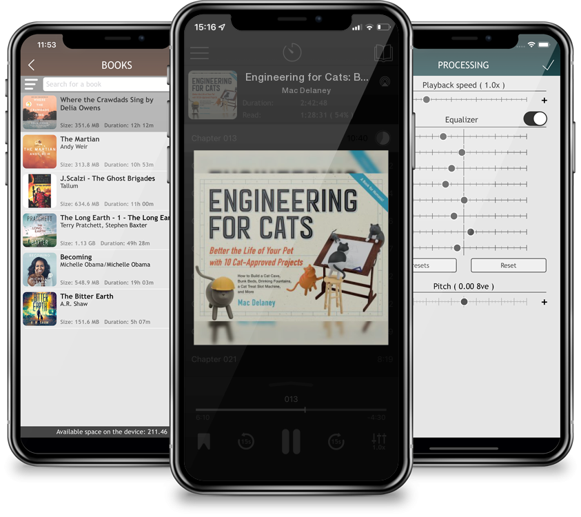 Listen Engineering for Cats: Better the Life of Your Pet with10 Cat-Approved Projects by Mac Delaney in MP3 Audiobook Player for free