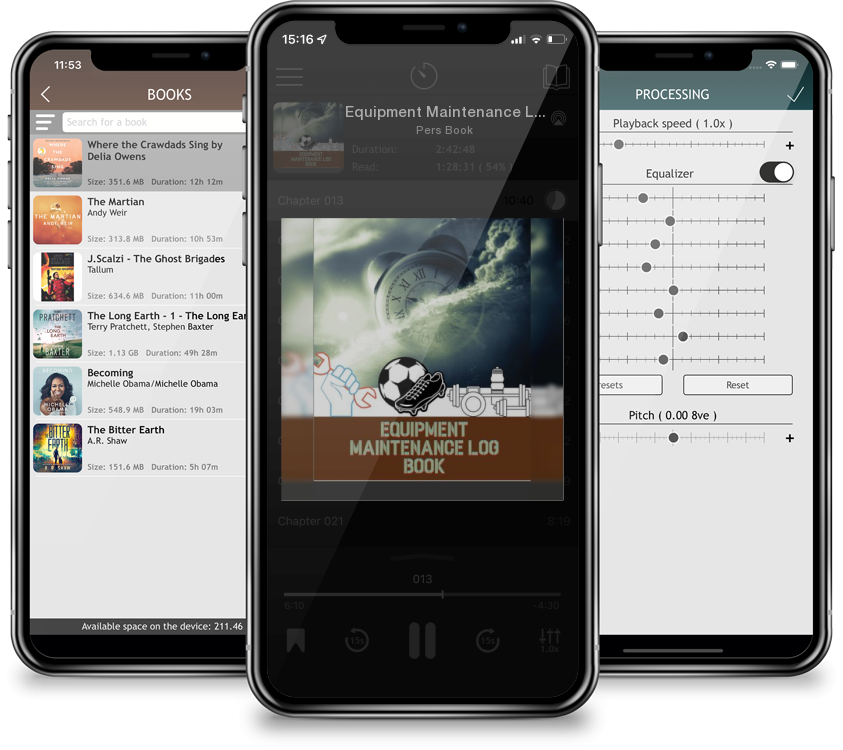 Audiobook Equipment Maintenance Log Book: Repairs And Maintenance Record Book for Home, Office, Construction, Vehicle and Other Equipments by Pers Book