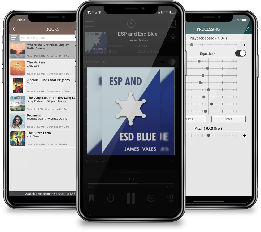 Audiobook ESP and Esd Blue by James Vales