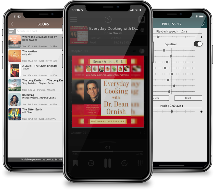 Audiobook Everyday Cooking with Dr. Dean Ornish: 150 Easy, Low-Fat, High-Flavor Recipes by Dean Ornish